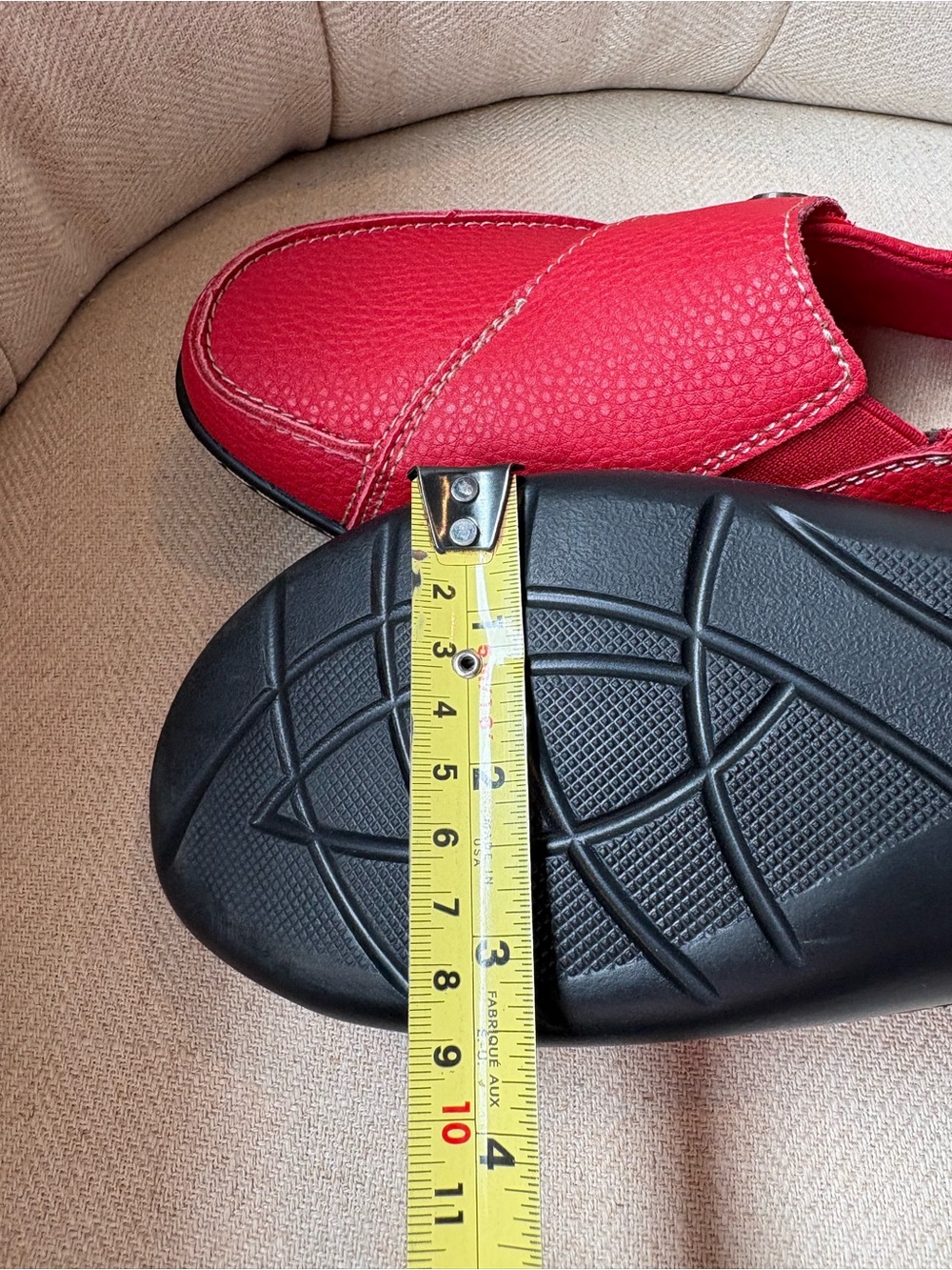 Geoleleph Red Comfort Loafers Women’s Size 7.5 Slip-On Walking Shoes - Picture 9 of 13